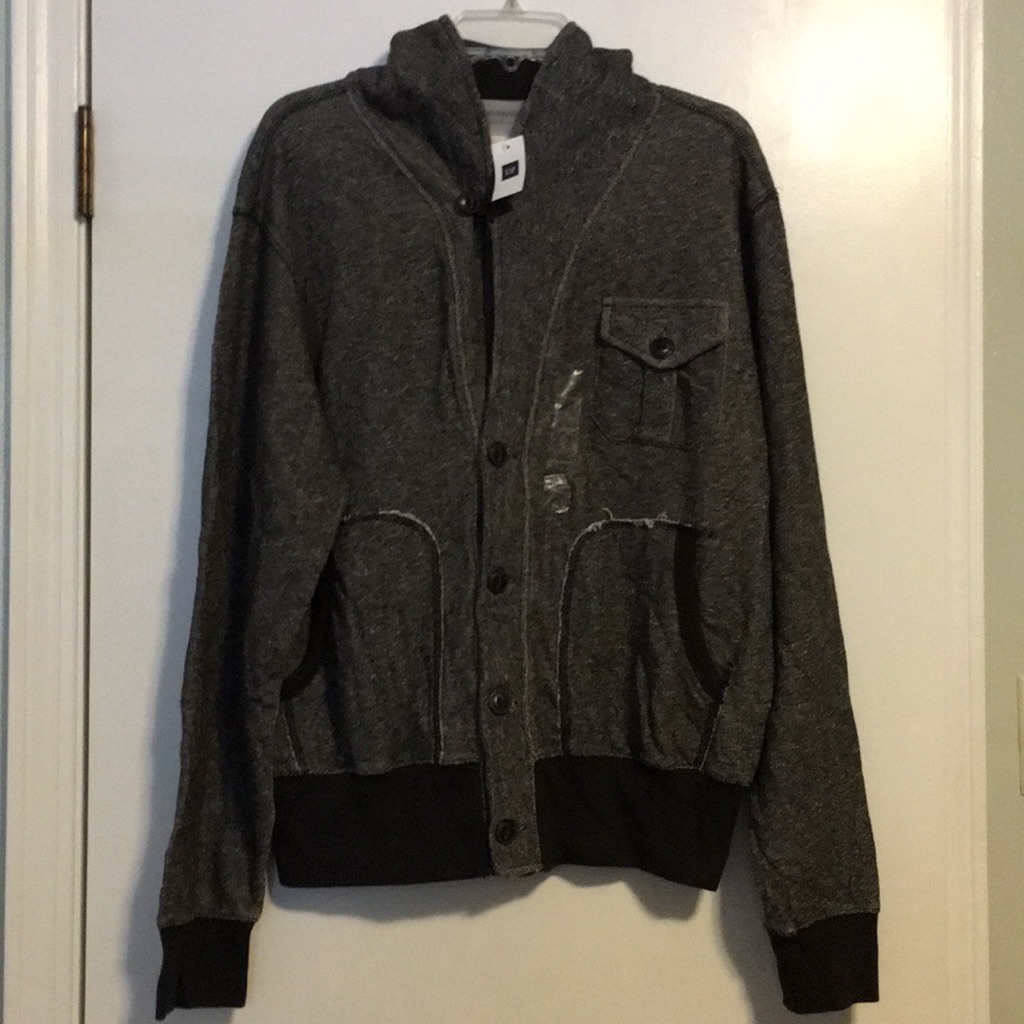 Gap Gray Button Down Coat
